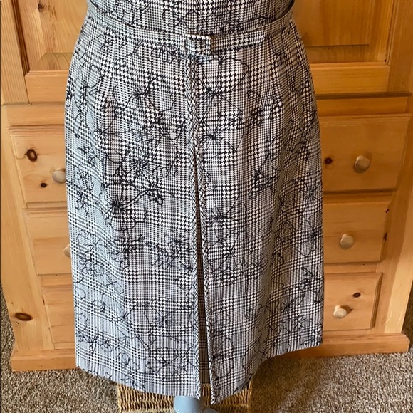 NWT David Meister Plaid & Floral Career Dress 8 - Picture 3 of 8